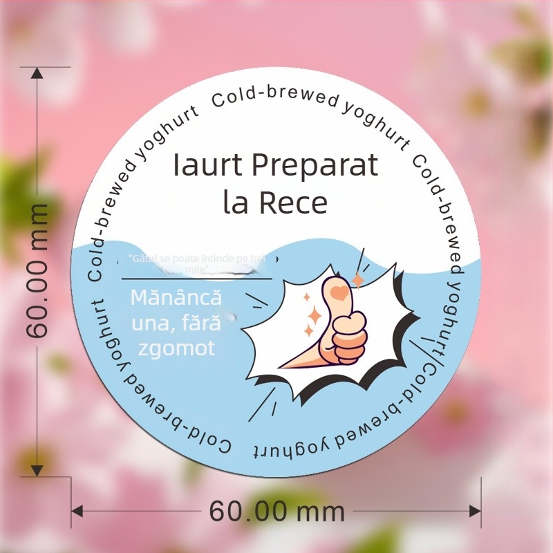 Etichete PVC autoadezive pentru sigilarea cupe de iaurt, cupe de budincă refrigerate, înghețată și sticle de băut