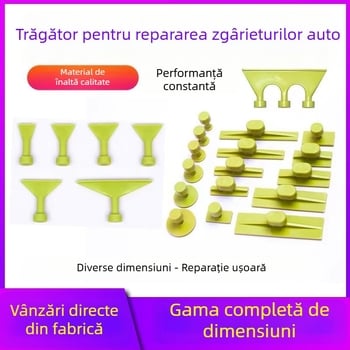 Set de unelte pentru repararea deformărilor din tablă auto, cu trăgătoare, fără zgârieturi