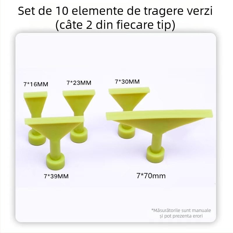 Set de unelte pentru repararea deformărilor din tablă auto, cu trăgătoare, fără zgârieturi