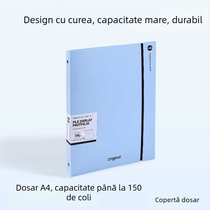 Mapă A4 transparentă pentru documente, organizator minimalist de birou, dimensiuni 32,3×26,5 cm