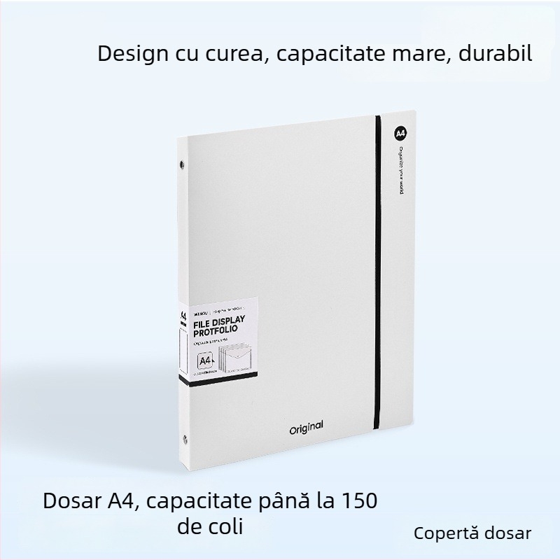 Mapă A4 transparentă pentru documente, organizator minimalist de birou, dimensiuni 32,3×26,5 cm