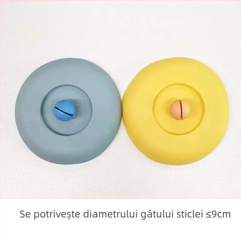 Capac din silicon pentru cană, capac cu suport pentru lingură, protecție universală împotriva prafului pentru cănile ceramice