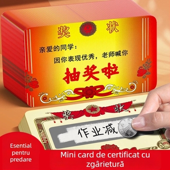 Certificat cu card de scratch pentru clasă – Card DIY de zgâriere pentru progresul elevilor, recompense, pedepse și stimulare a învățării