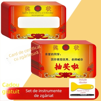 Certificat cu card de scratch pentru clasă – Card DIY de zgâriere pentru progresul elevilor, recompense, pedepse și stimulare a învățării