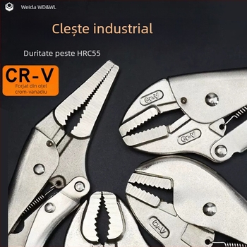 Weida clește industrial greu – clește multifuncțional și clește universal pentru țevi, pentru tâmplărie, sigilare manuală, gură rotundă, 10 inch