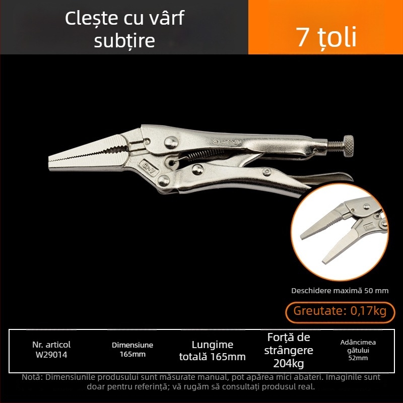 Weida clește industrial greu – clește multifuncțional și clește universal pentru țevi, pentru tâmplărie, sigilare manuală, gură rotundă, 10 inch