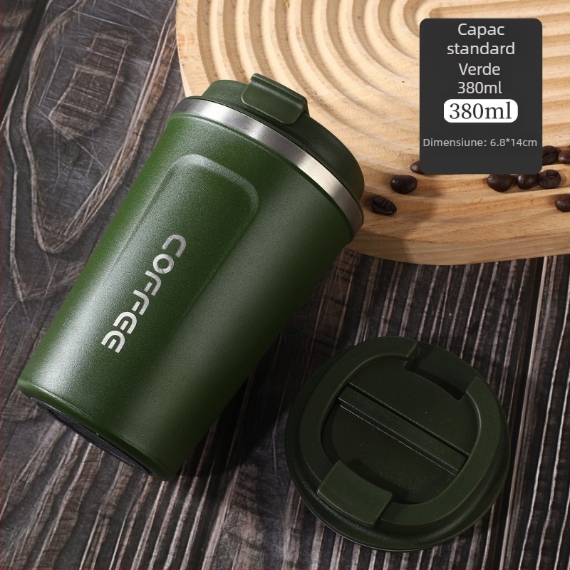 Cană de cafea din oțel inoxidabil, cu afișaj de temperatură, termos portabil pentru mașină, logo personalizabil, cadou