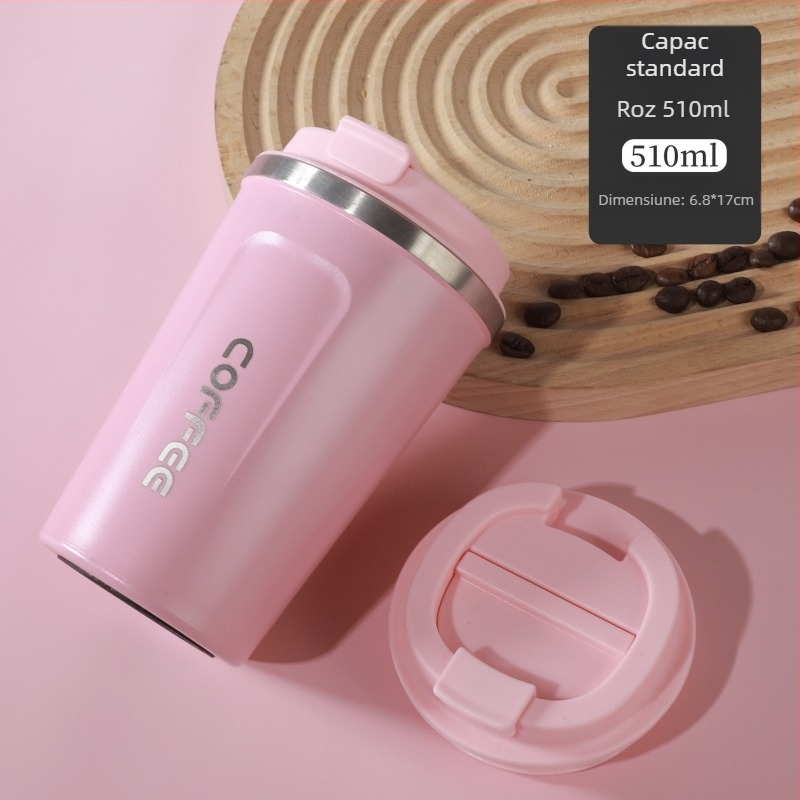 Cană de cafea din oțel inoxidabil, cu afișaj de temperatură, termos portabil pentru mașină, logo personalizabil, cadou