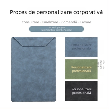 Set din piele pentru conferințe cu suport A4, clips pentru documente, clips pentru notițe și suport pentru pahar