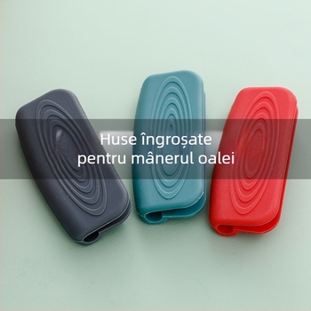 Husă din silicon pentru mânerul oalelor din fontă – protecție termică universală, anti-arsuri pentru oale cu aburi