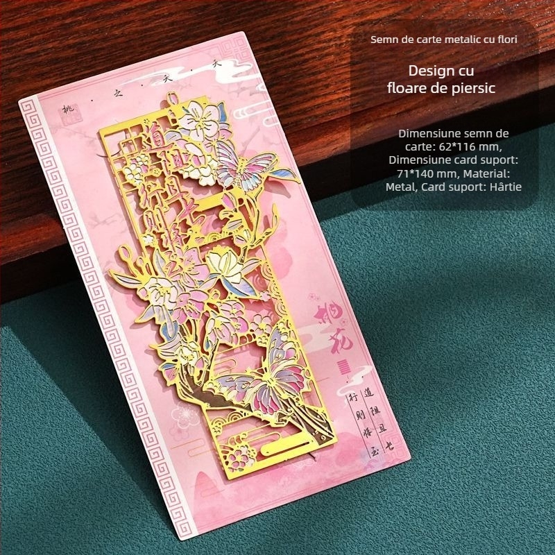 Semn de carte metalic în stil Ins, cu flori proaspete, amintire de absolvire, suvenir de călătorie, decor pentru elevi
