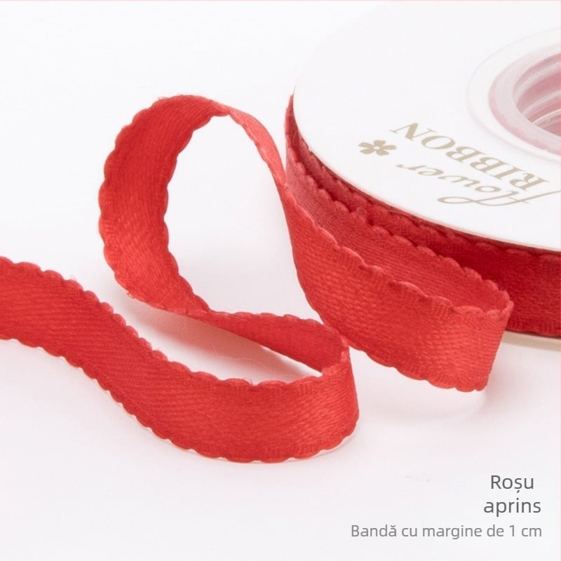 Panglică 1 cm, culoare solidă, cu funda – material DIY pentru ambalarea cadourilor, buchete și decorare