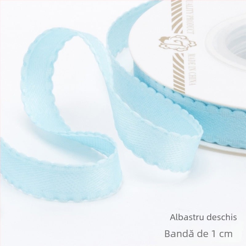Panglică 1 cm, culoare solidă, cu funda – material DIY pentru ambalarea cadourilor, buchete și decorare