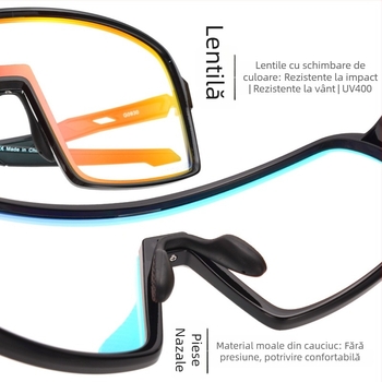 GCXL ochelari sport de exterior cu schimbare de culoare pentru alpinism, drumeții și ciclism, unisex, protecție UV