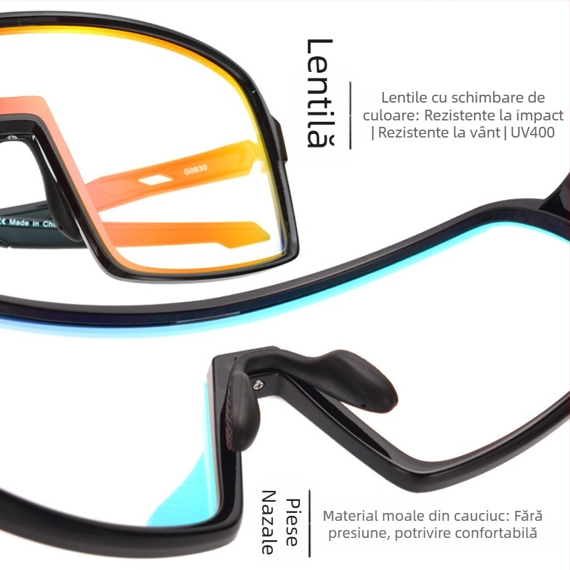 GCXL ochelari sport de exterior cu schimbare de culoare pentru alpinism, drumeții și ciclism, unisex, protecție UV
