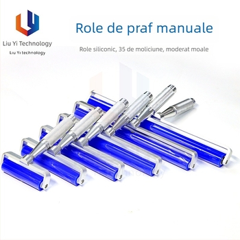 Rulou manual din silicon pentru praf, rolă antistatice pentru folie de protecție a ecranului telefonului