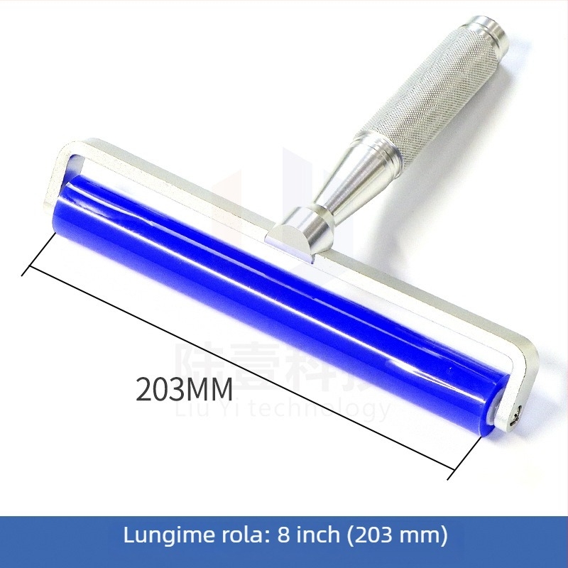 Rulou manual din silicon pentru praf, rolă antistatice pentru folie de protecție a ecranului telefonului