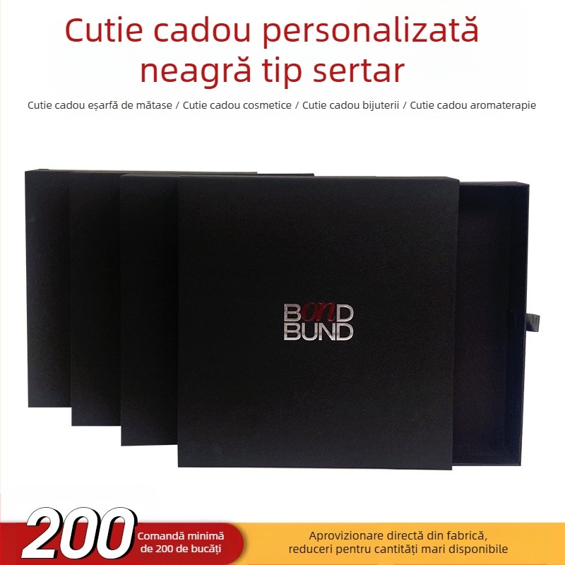 Cutie cu sertar personalizată pentru cosmetice și accesorii de parfum, cutie din Kraft cu logo personalizat, tiraj mic