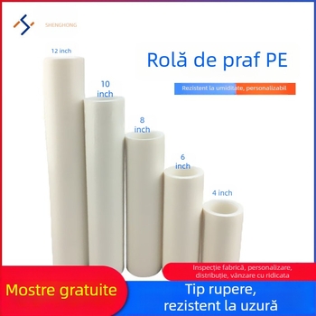 Rulou de praf PE pentru atelier fără praf, mâner antistat, dimensiuni 10 și 8 inch