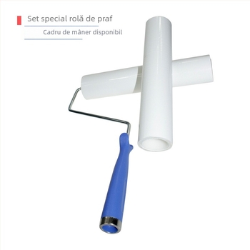 Rulou de praf PE pentru atelier fără praf, mâner antistat, dimensiuni 10 și 8 inch