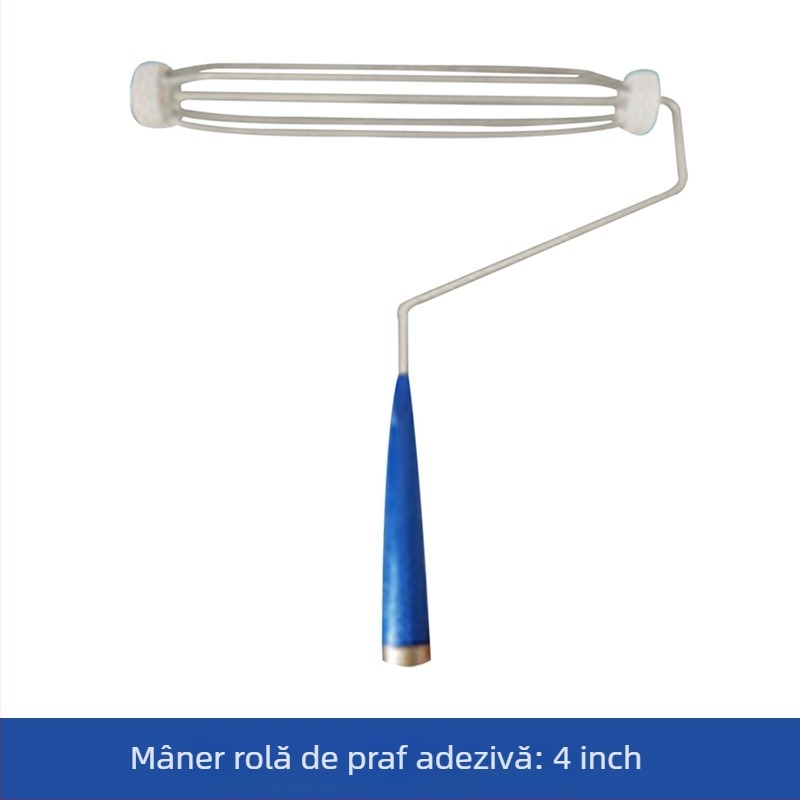 Rulou de praf PE pentru atelier fără praf, mâner antistat, dimensiuni 10 și 8 inch