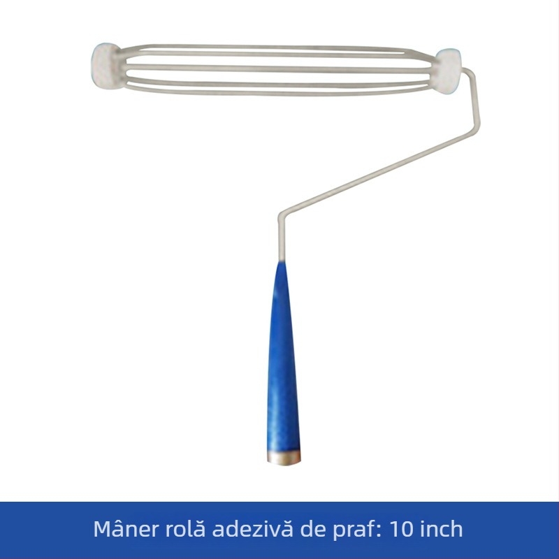 Rulou de praf PE pentru atelier fără praf, mâner antistat, dimensiuni 10 și 8 inch