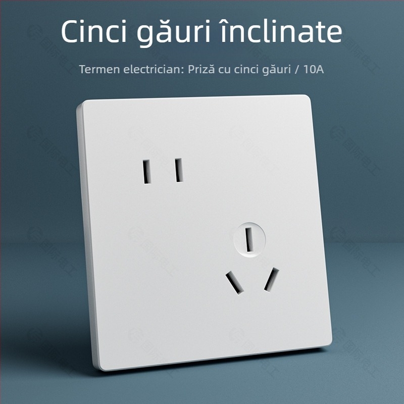 Panou întrerupător și priză în stil industrial, tip 86, montaj încastrat, întrerupător cu atingere
