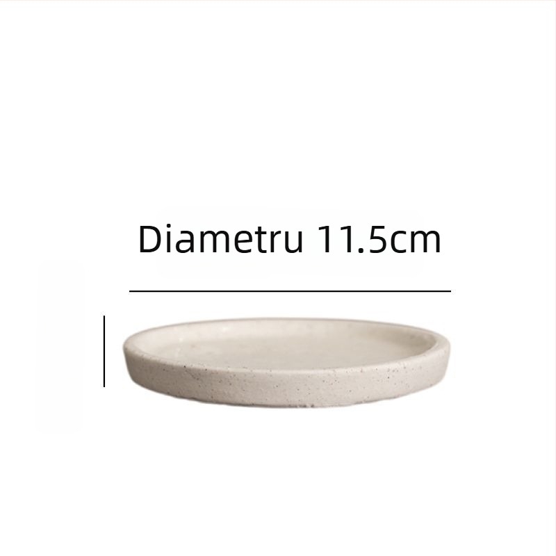 Ghiveci ceramic cu gură largă, design inspirat de capac de pix, în nuanțe gri închis și alb, pentru interior, minimalist și versatil.