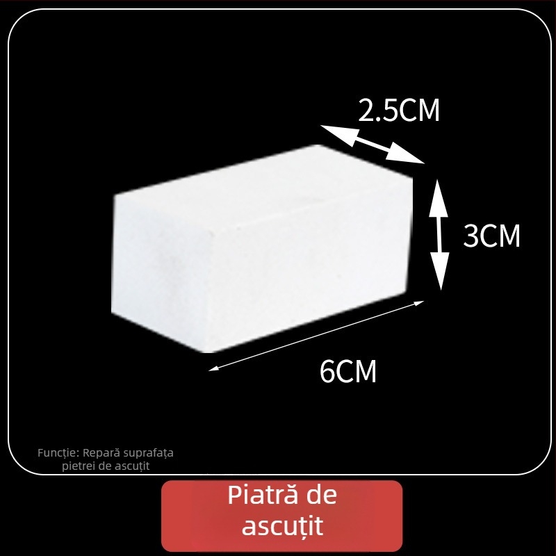 Piatră de ascuțit cu două fețe, din corund alb, pentru bucătărie și uz casnic
