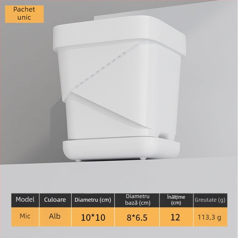 Ghiveci plastic respirabil pentru suculente, cu tavă inferioară pătrată îmbunătățită, pentru birou sau casă, design Nordic creativ.