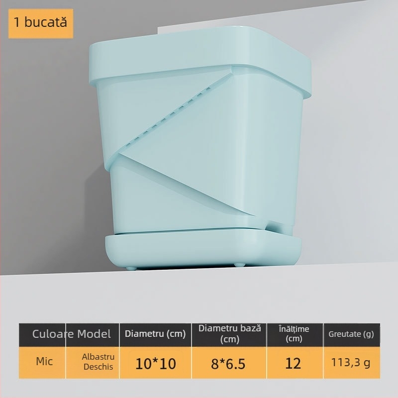 Ghiveci plastic respirabil pentru suculente, cu tavă inferioară pătrată îmbunătățită, pentru birou sau casă, design Nordic creativ.