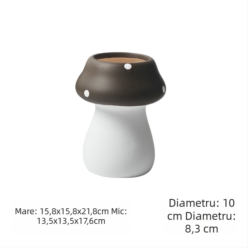 Ghiveci ceramic în stil nordic, lucrat manual, respirabil, biodegradabil, decorativ pentru grădină