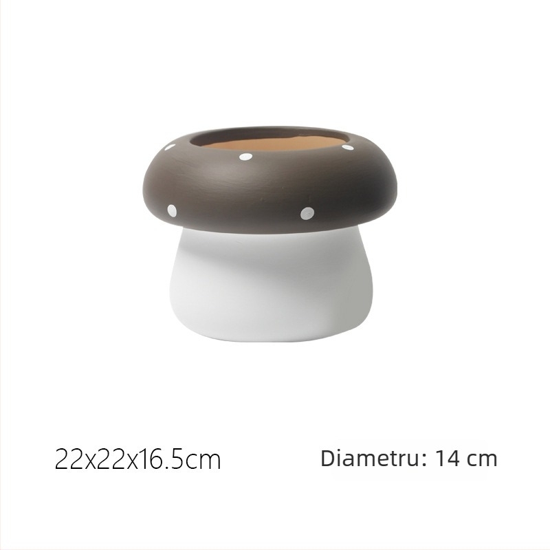 Ghiveci ceramic în stil nordic, lucrat manual, respirabil, biodegradabil, decorativ pentru grădină