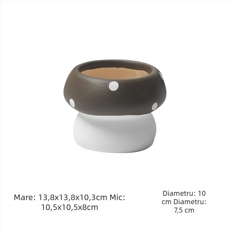 Ghiveci ceramic în stil nordic, lucrat manual, respirabil, biodegradabil, decorativ pentru grădină