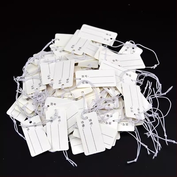 Șnur elastic mare, etichetă goală de agățat 3×4,5 cm pentru bagaje, haine și corpuri de iluminat – etichetă de preț