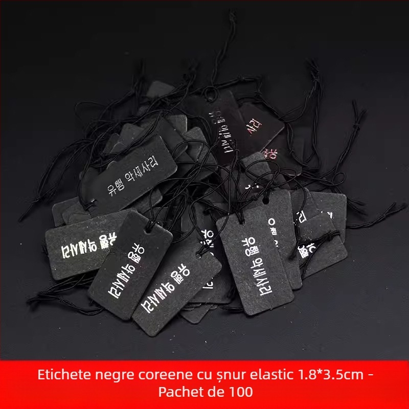Șnur elastic mare, etichetă goală de agățat 3×4,5 cm pentru bagaje, haine și corpuri de iluminat – etichetă de preț