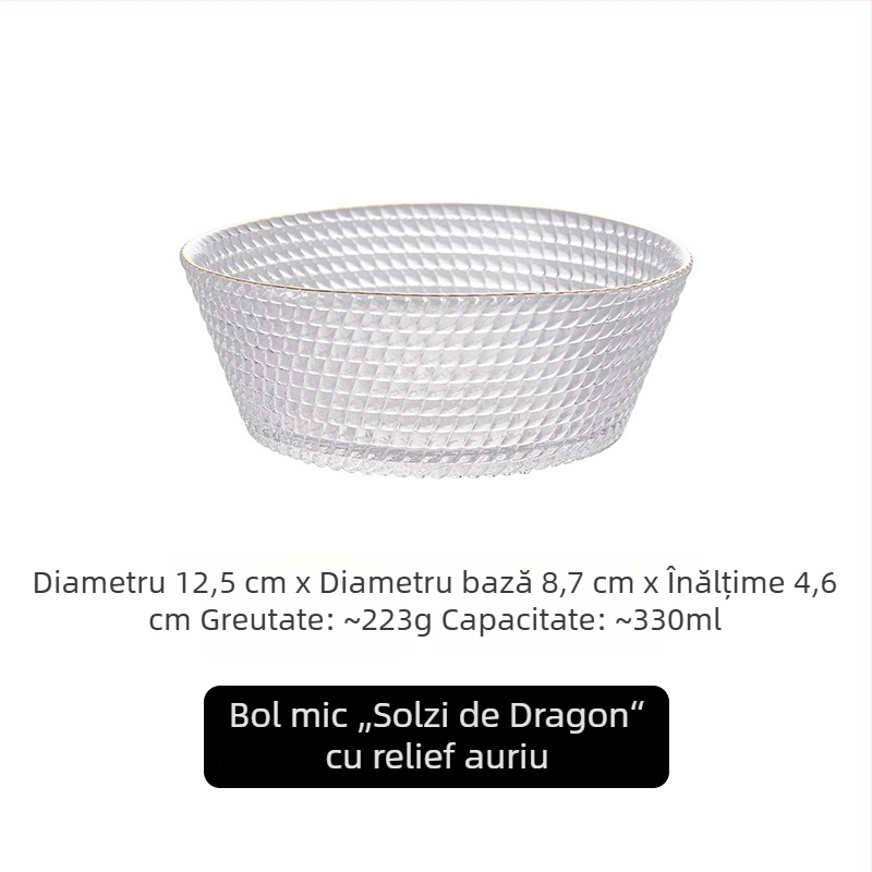 Platou de gustări din sticlă în stil nordic, bol cu model de solzi de dragon, transparent, modern