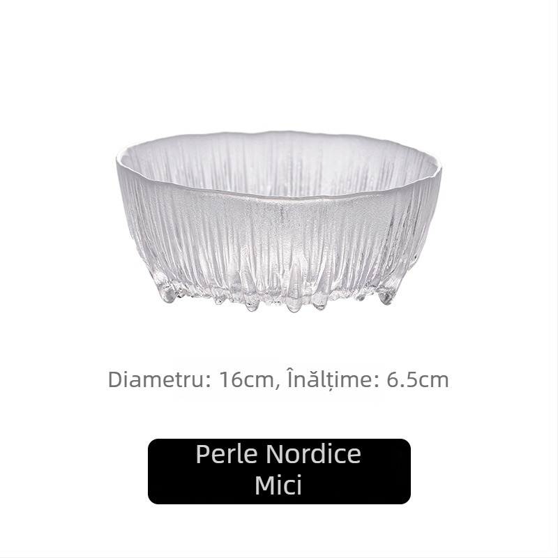 Platou de gustări din sticlă în stil nordic, bol cu model de solzi de dragon, transparent, modern