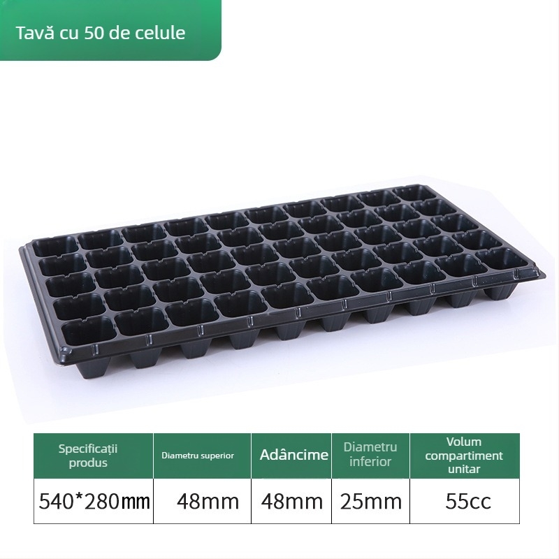 Tavă de răsaduri din plastic pentru legume și flori, cutie de înmulțire