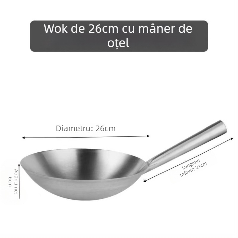 Lingură din oțel inoxidabil cu mâner din lemn – pentru supe și oale mari