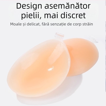 Perne siliconice pentru sân pentru femei, push-up, invizibile, pentru sâni mici sau plate, fără bretele, îngroșate