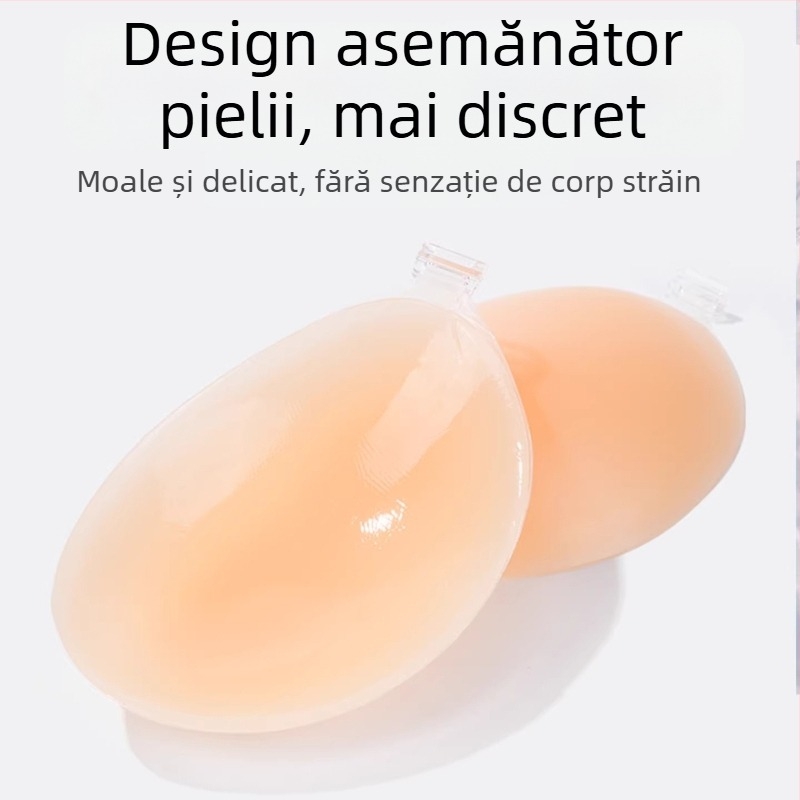 Perne siliconice pentru sân pentru femei, push-up, invizibile, pentru sâni mici sau plate, fără bretele, îngroșate