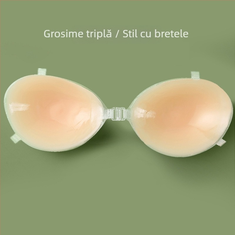 Perne siliconice pentru sân pentru femei, push-up, invizibile, pentru sâni mici sau plate, fără bretele, îngroșate