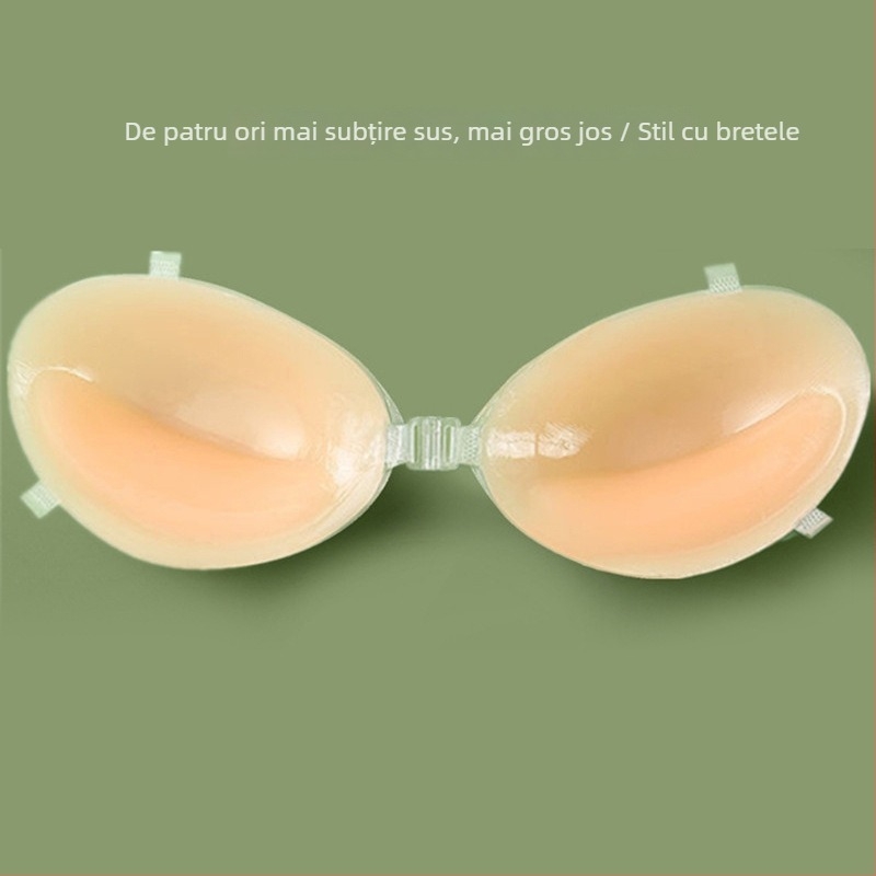 Perne siliconice pentru sân pentru femei, push-up, invizibile, pentru sâni mici sau plate, fără bretele, îngroșate