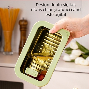 Cutie de mâncare din titan pur, mai multe dimensiuni, cutie de prânz etanșă cu capac, dreptunghiulară, capacitate mare, un singur strat