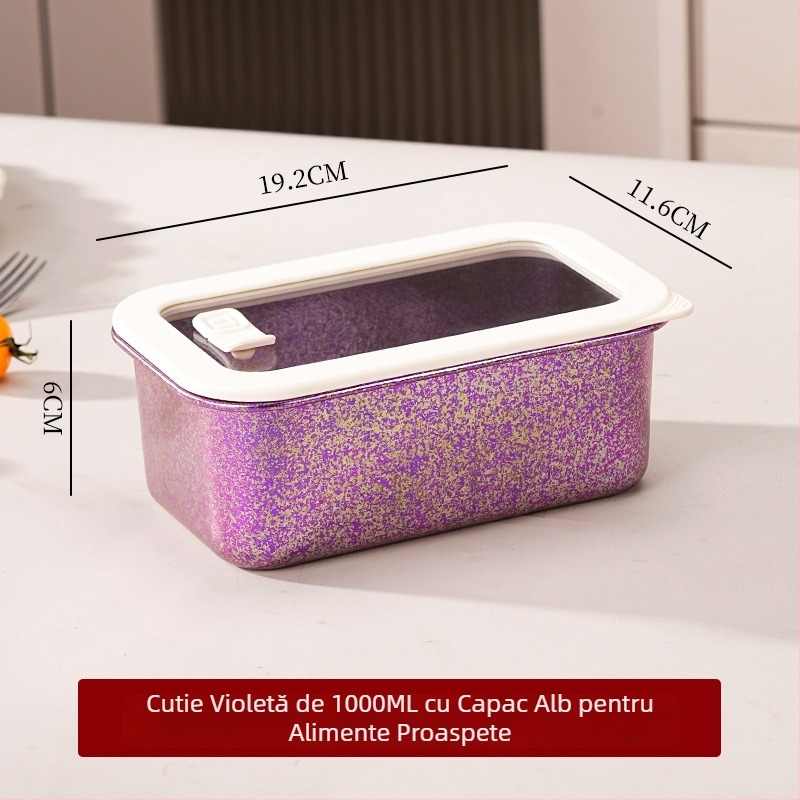 Cutie de mâncare din titan pur, mai multe dimensiuni, cutie de prânz etanșă cu capac, dreptunghiulară, capacitate mare, un singur strat