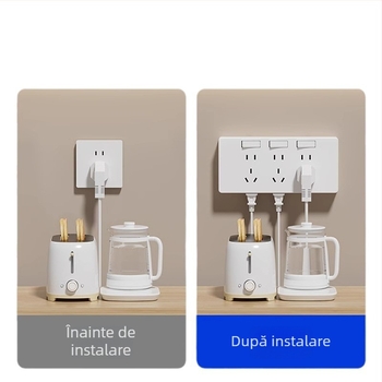 Priză de perete tip 86, multifuncțională, cu convertor și mai multe prize