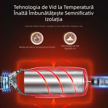 Cutie de prânz termoizolantă din oțel inoxidabil 304, rotundă, pentru elevi și angajați, de calitate alimentară
