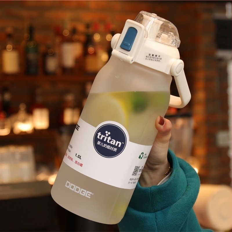 Sticlă de apă sport 2000 ml, Tritan, capacitate mare, design de vară, unisex