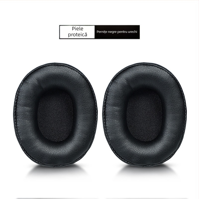 Capace pentru pernele de urechi Audio-Technica ATH-SR5/SR5BT, din piele cu burete, protecție pentru banda de cap și pernă pentru traversă